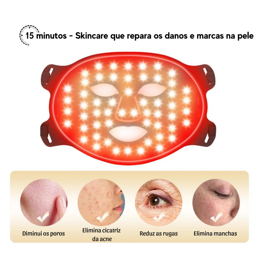 Máscara Facial De Terapia De Luz LED